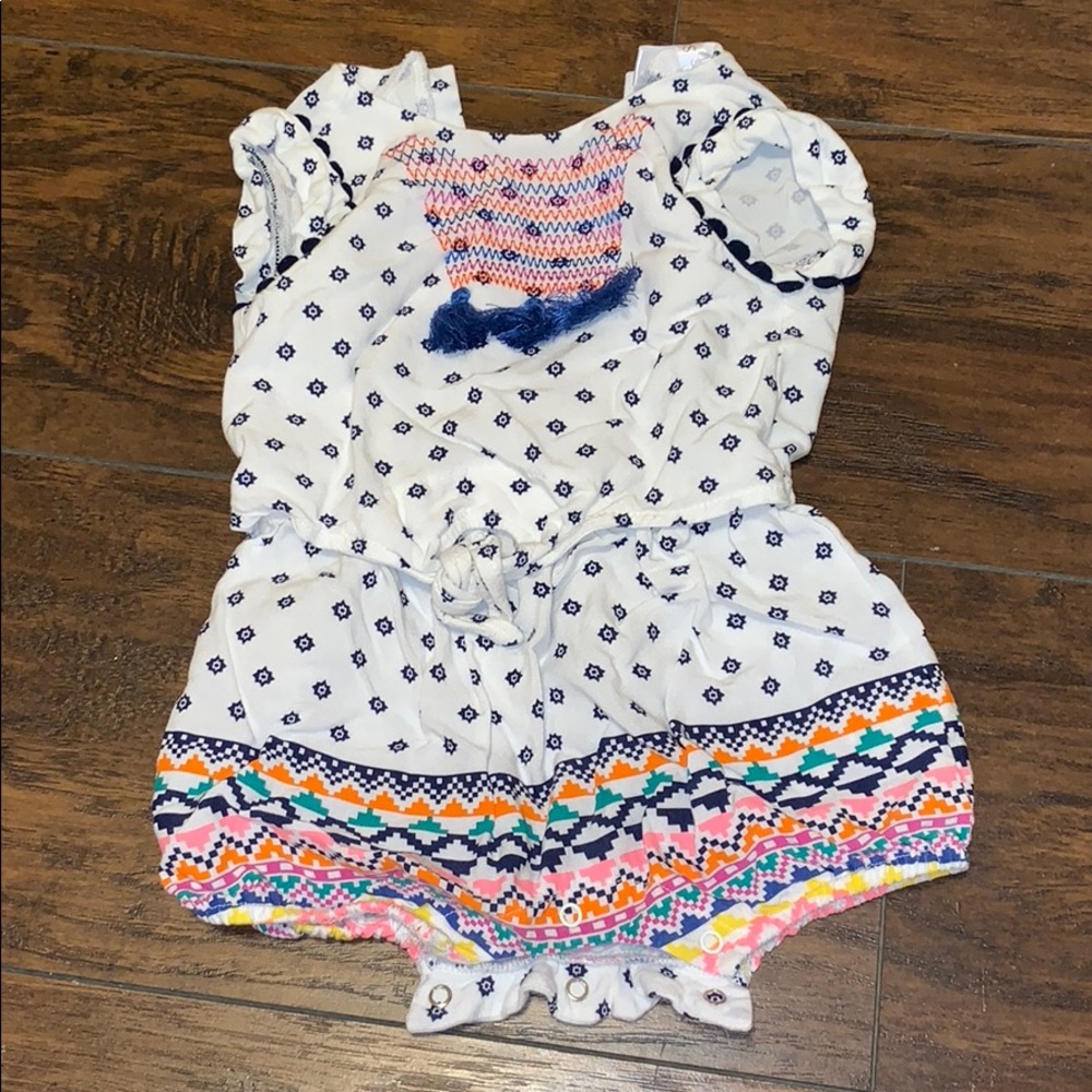 Infant Girls Aztec Print Romper